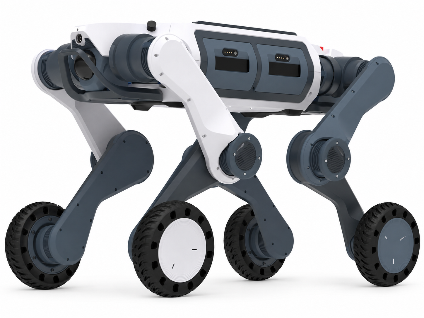 DEEP Robotics Lynx-series wheeled-leg robot, studio photo on a white background