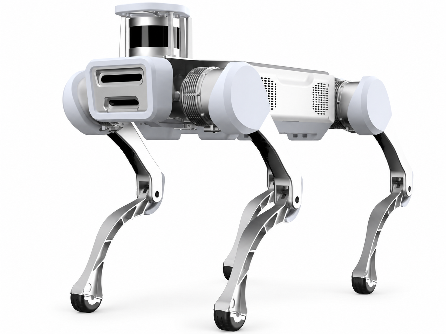 DEEP Robotics X20, white studio photo/render from the side
