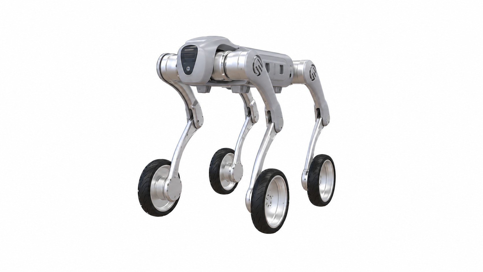 Galileo (Tianjin) quadruped robot, wheeled-leg version, product photo from the manufacturer's PDF product manual