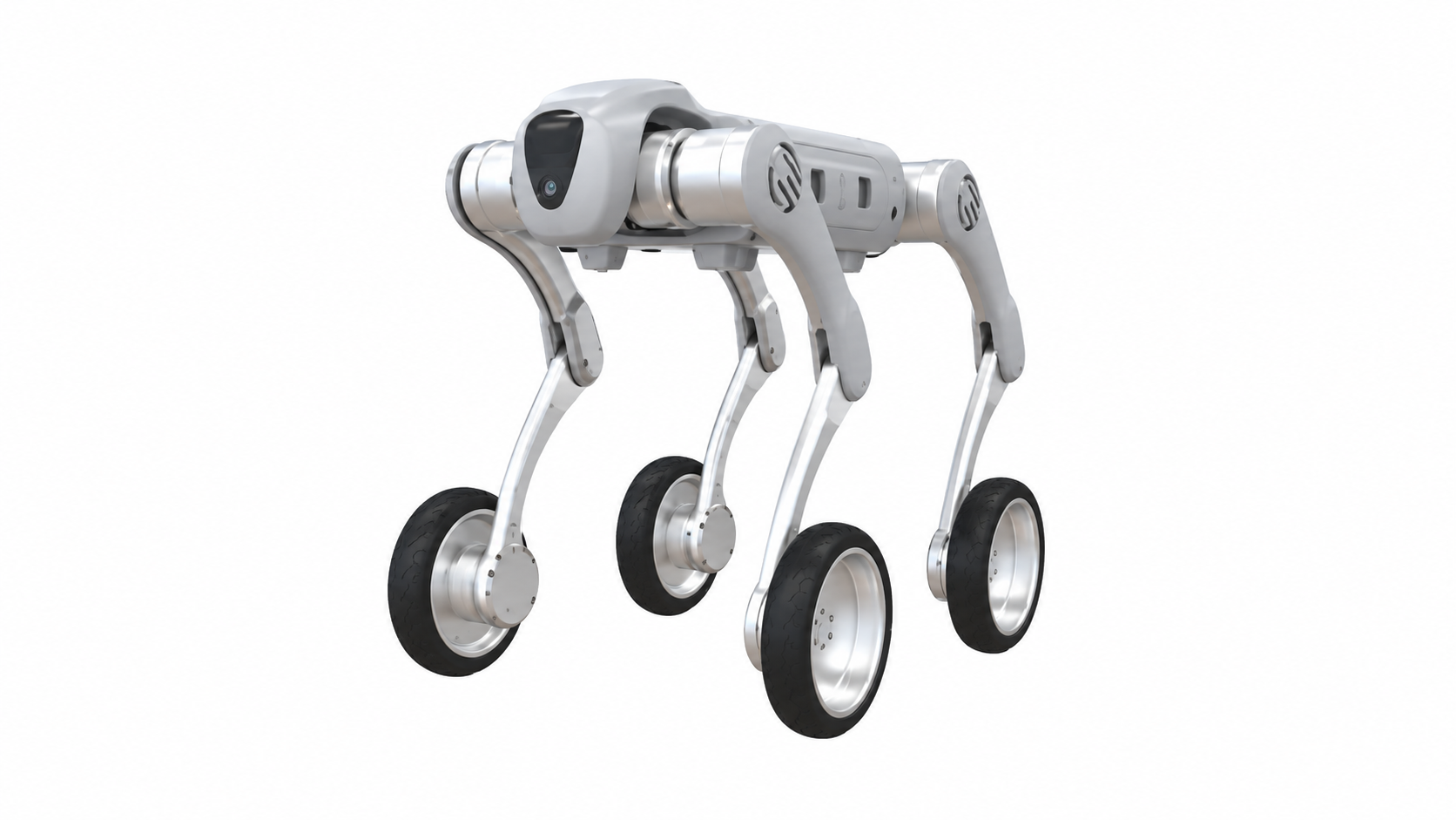 Galileo (Tianjin) quadruped robot, wheeled-leg version, product photo from the manufacturer's PDF product manual