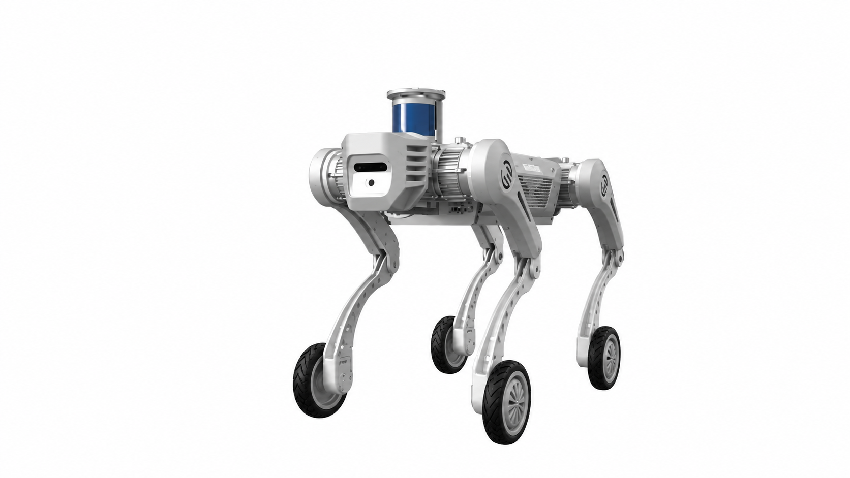 Galileo (Tianjin) S1-W, wheeled-leg version with a visible sensor module on its back, product photo from the manufacturer's PDF product manual