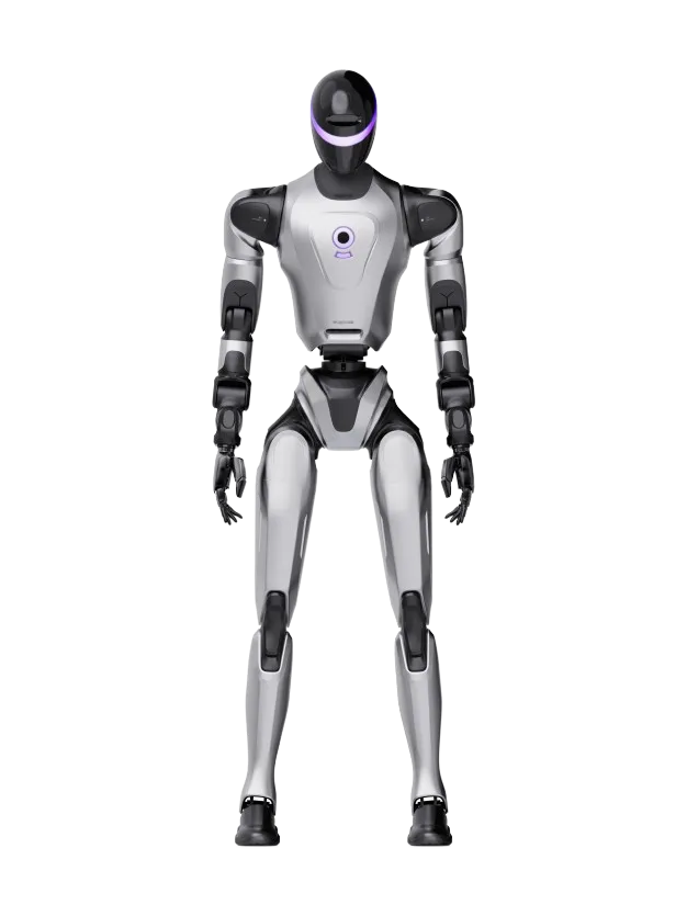 MagicLab MagicBot X1, silver and black bipedal humanoid robot seen from the front, manufacturer product image