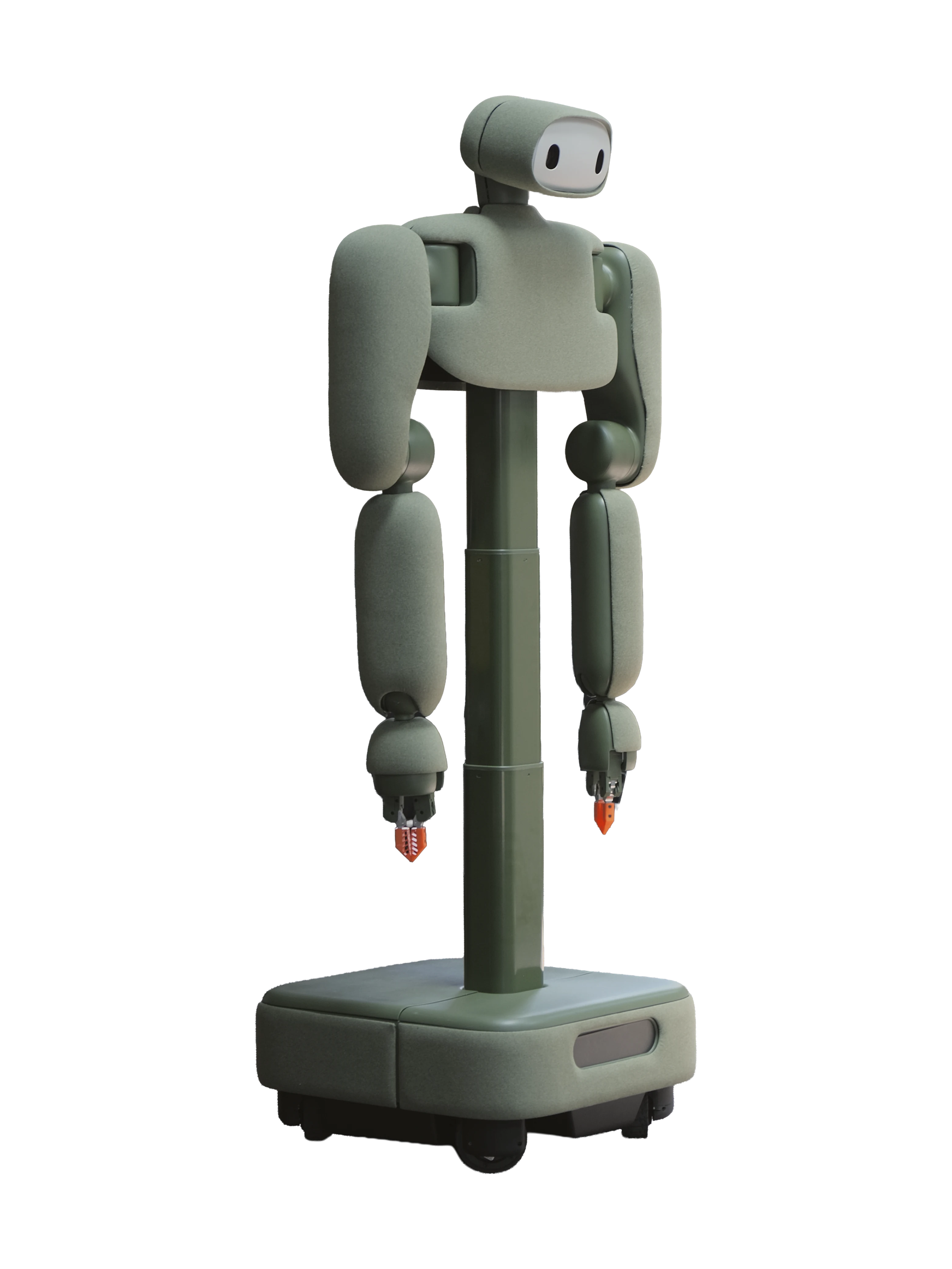 Weave Robotics Isaac 1, two-armed humanoid robot on a column and wheeled base, manufacturer product image